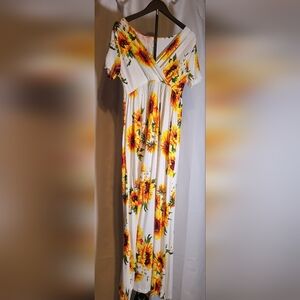 Floral Sunflower Maxi Dress